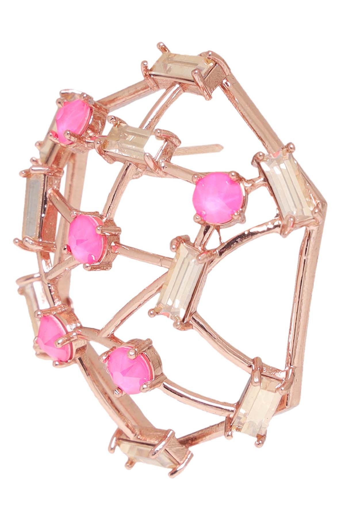Pink Swarovski Cage Bracelet