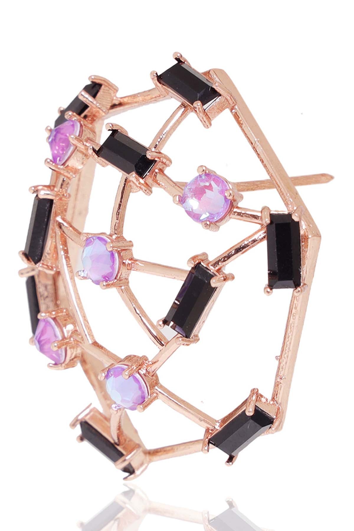 Purple Swarovski Cage Bracelet