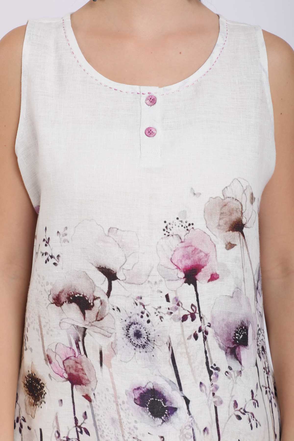 Poppy Flower Printed Top