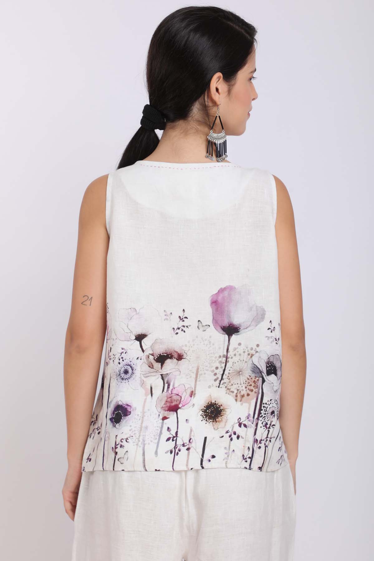 Poppy Flower Printed Top