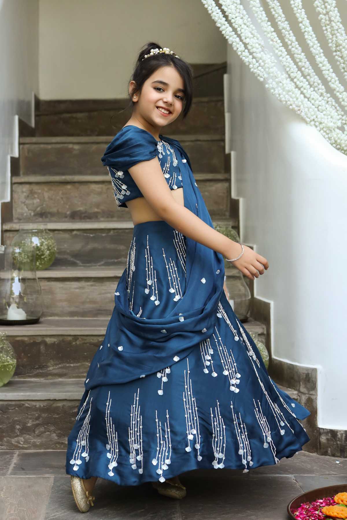 Pre-draped Lehenga Set