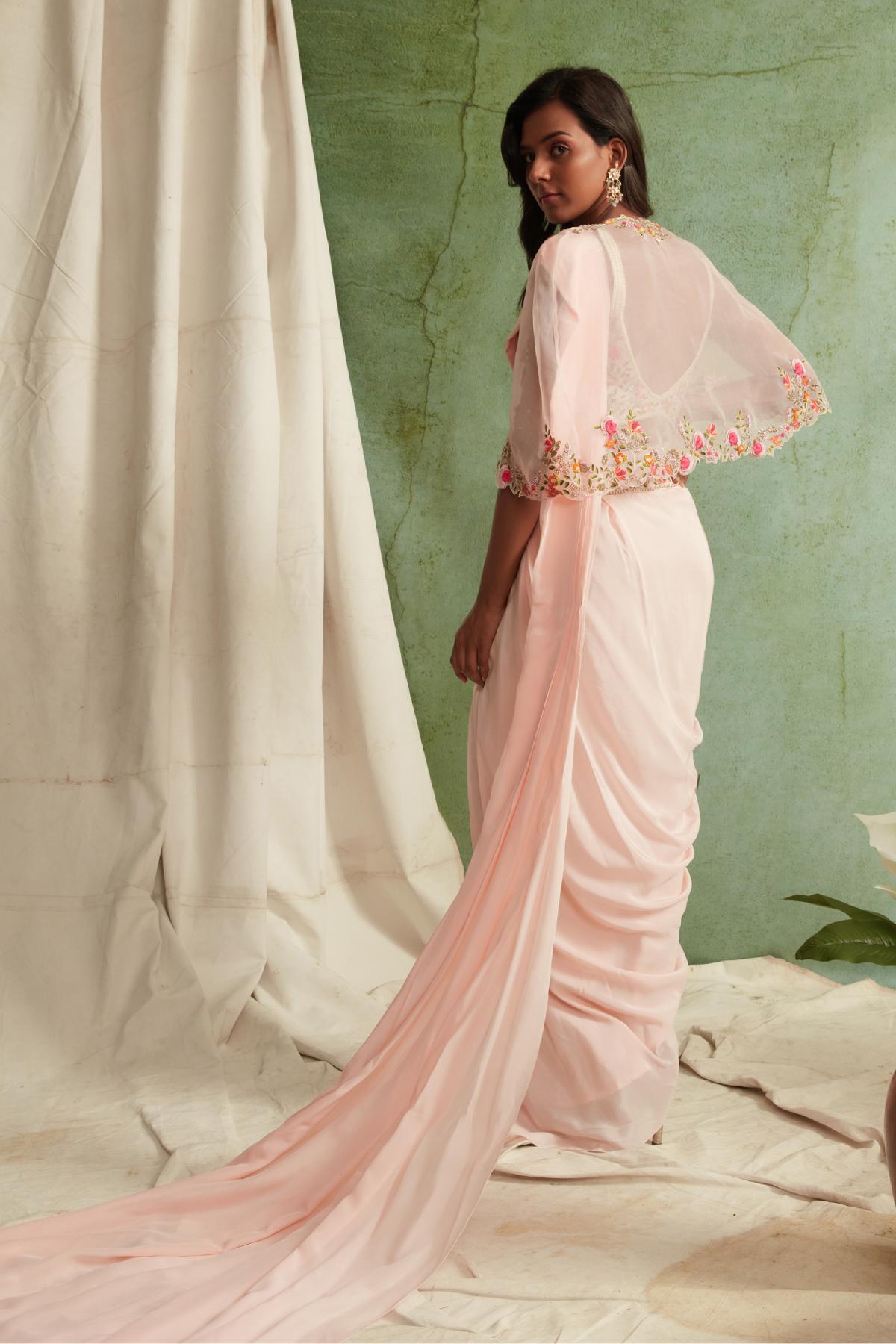 Pre-Draped Saree Set