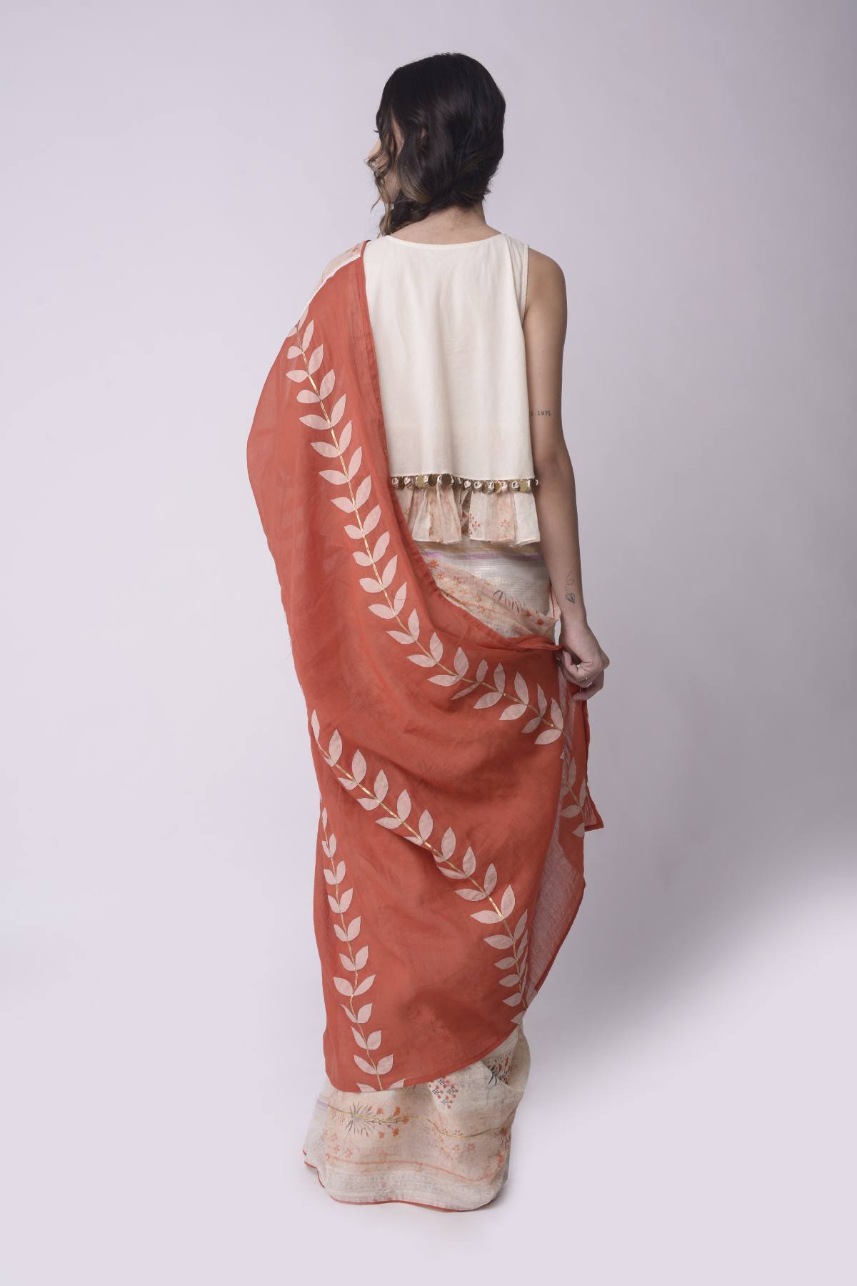 Printed Applique Saree