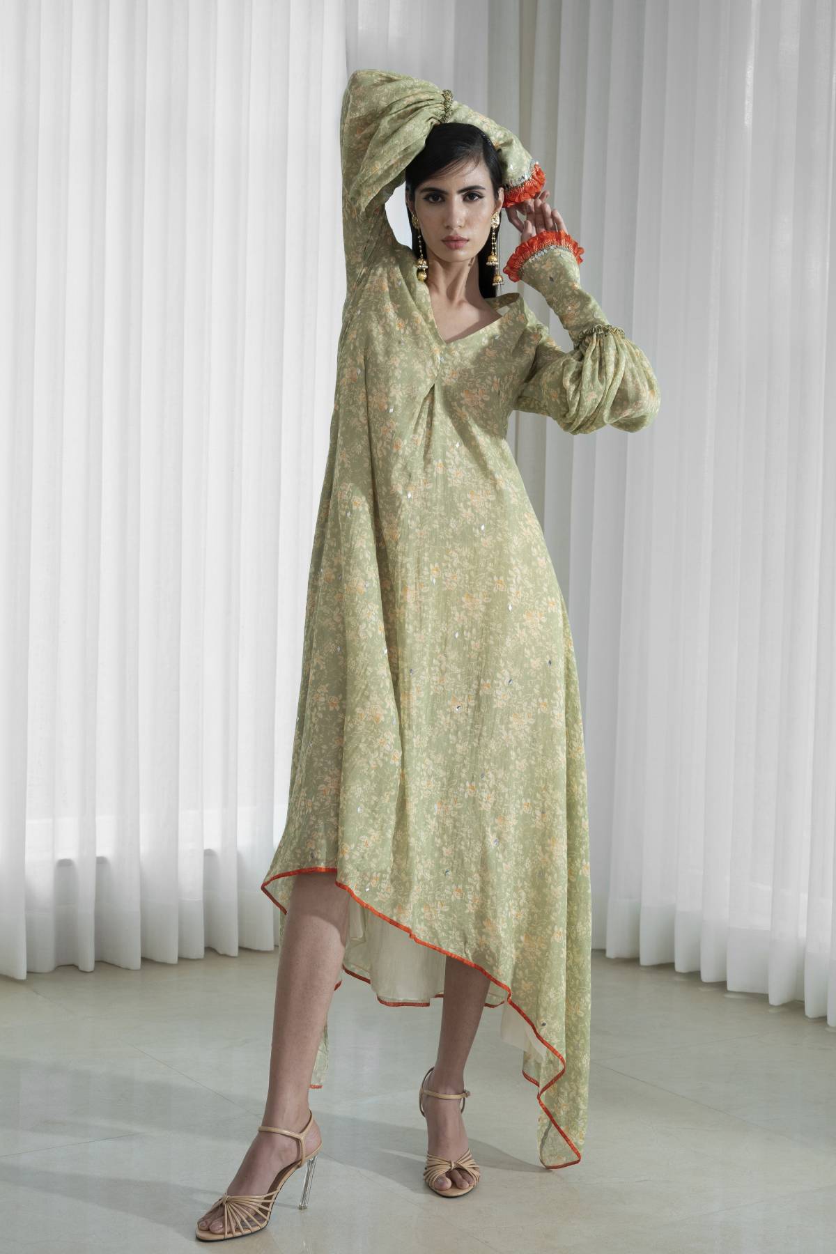 Jade Mulmul Asymmetrical Dress