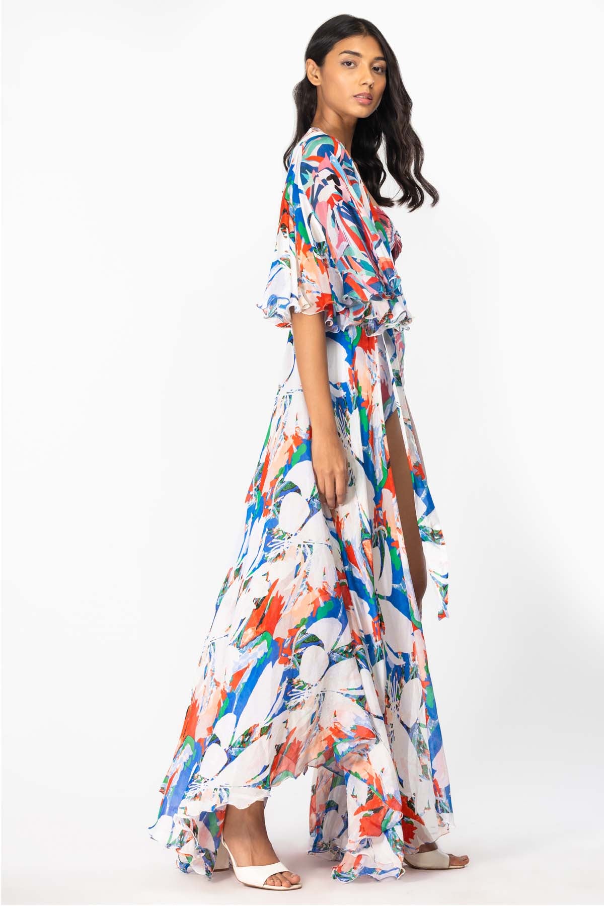 Multicolor Printed Bikini Set