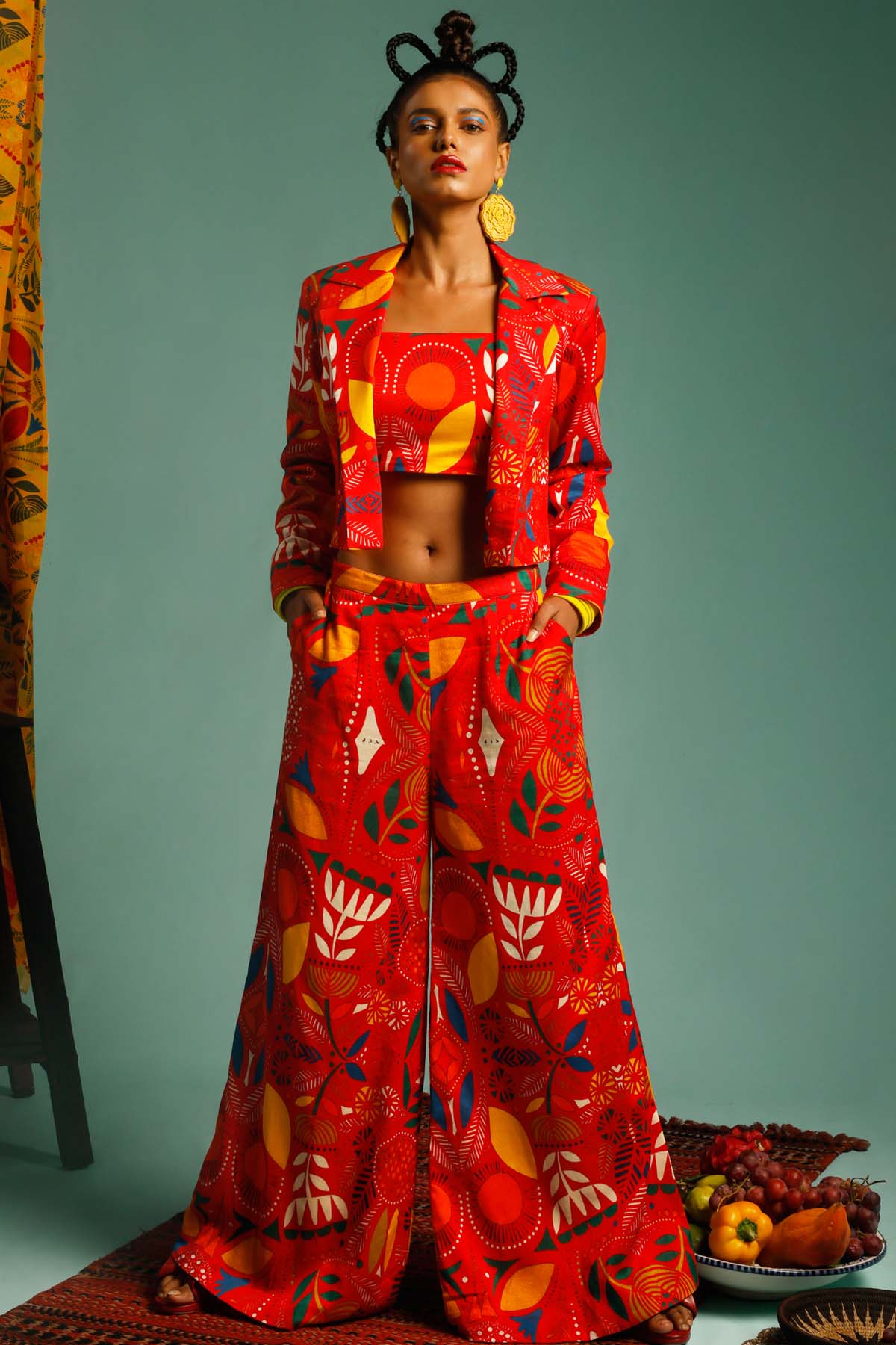 Printed Blazer Co-ord Set