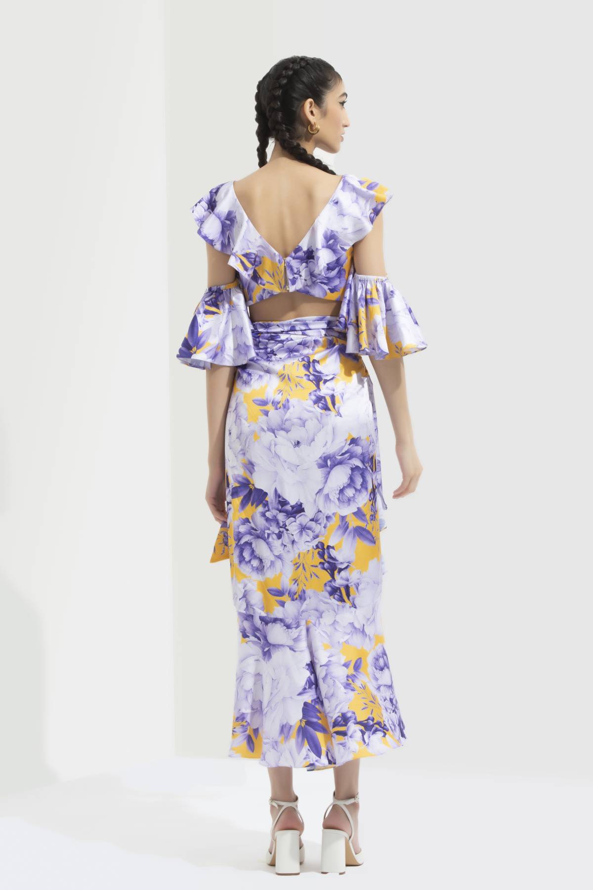 Printed Butterfly Skirt Set