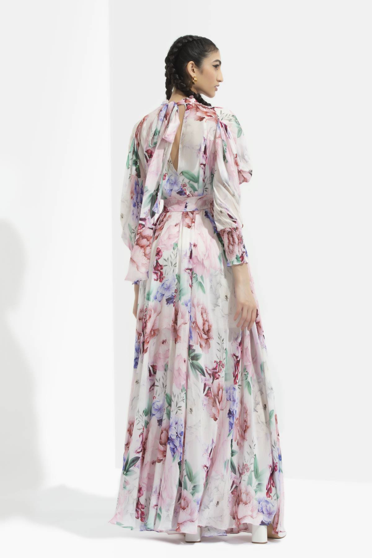 Printed Chiffon Dress