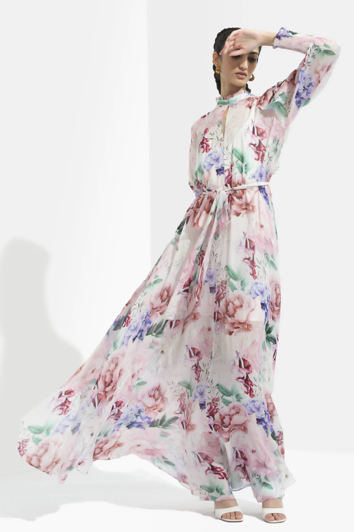 Printed Chiffon Dress