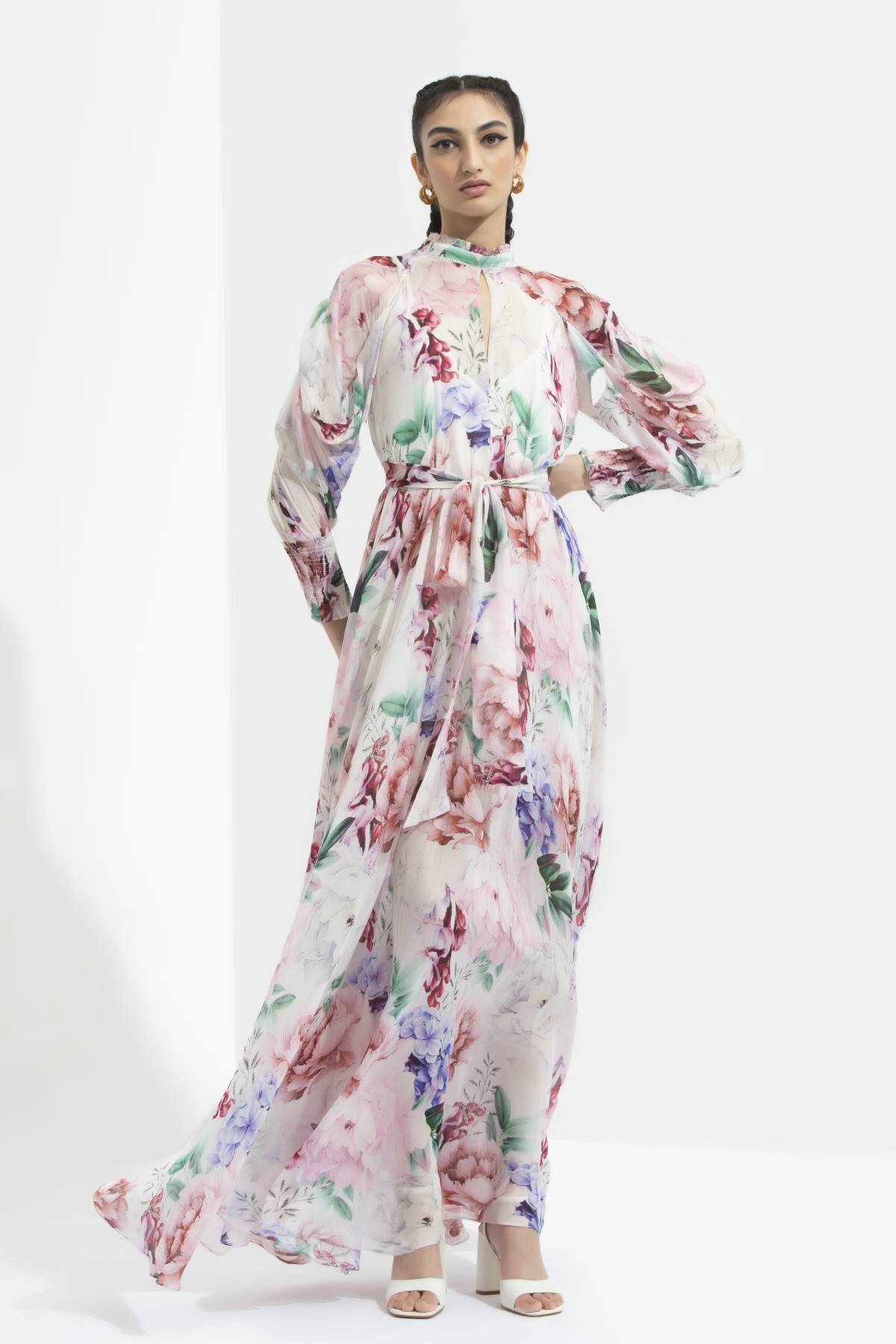 Printed Chiffon Dress