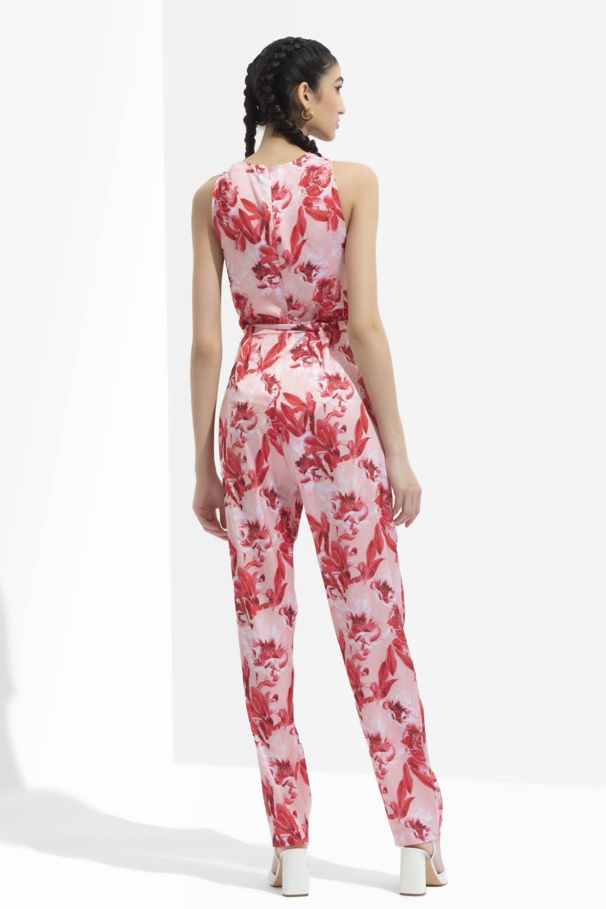 Printed Cowled Jumpsuit