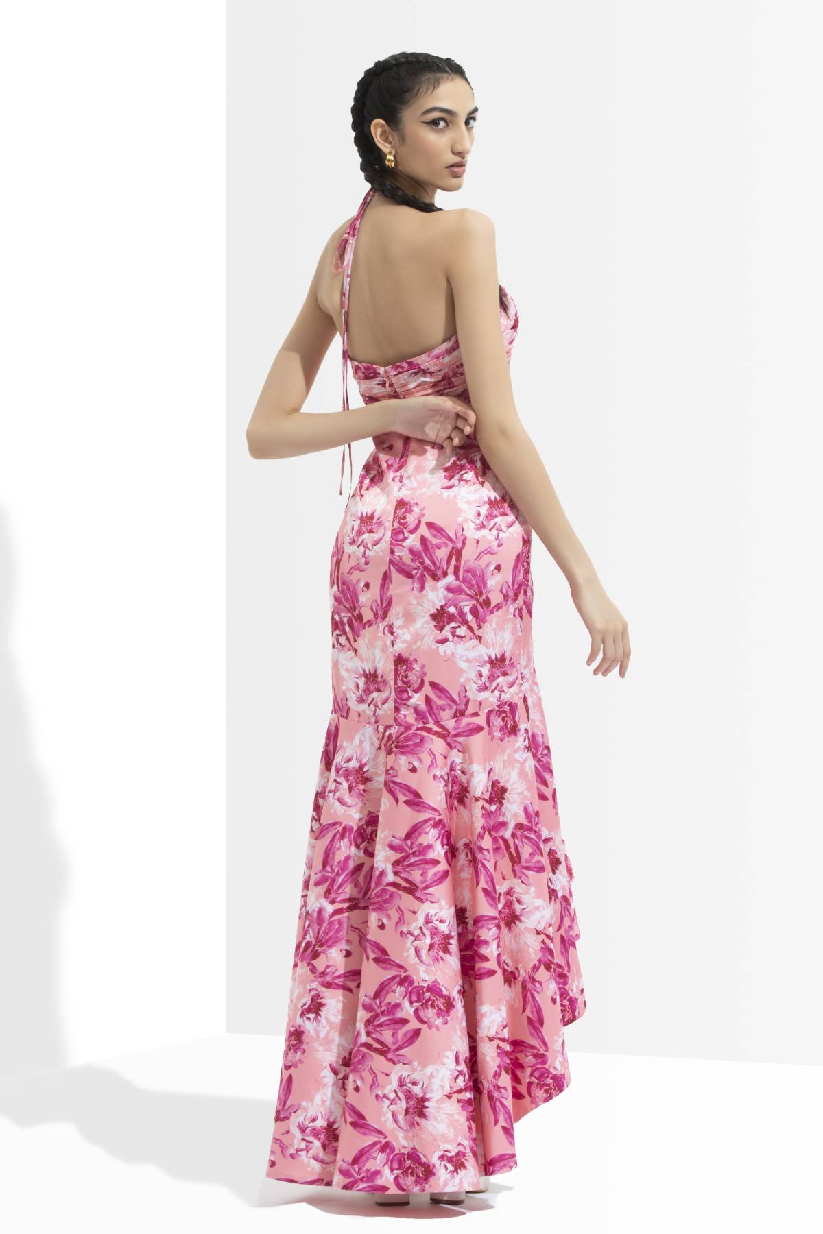 Printed High Low Dress