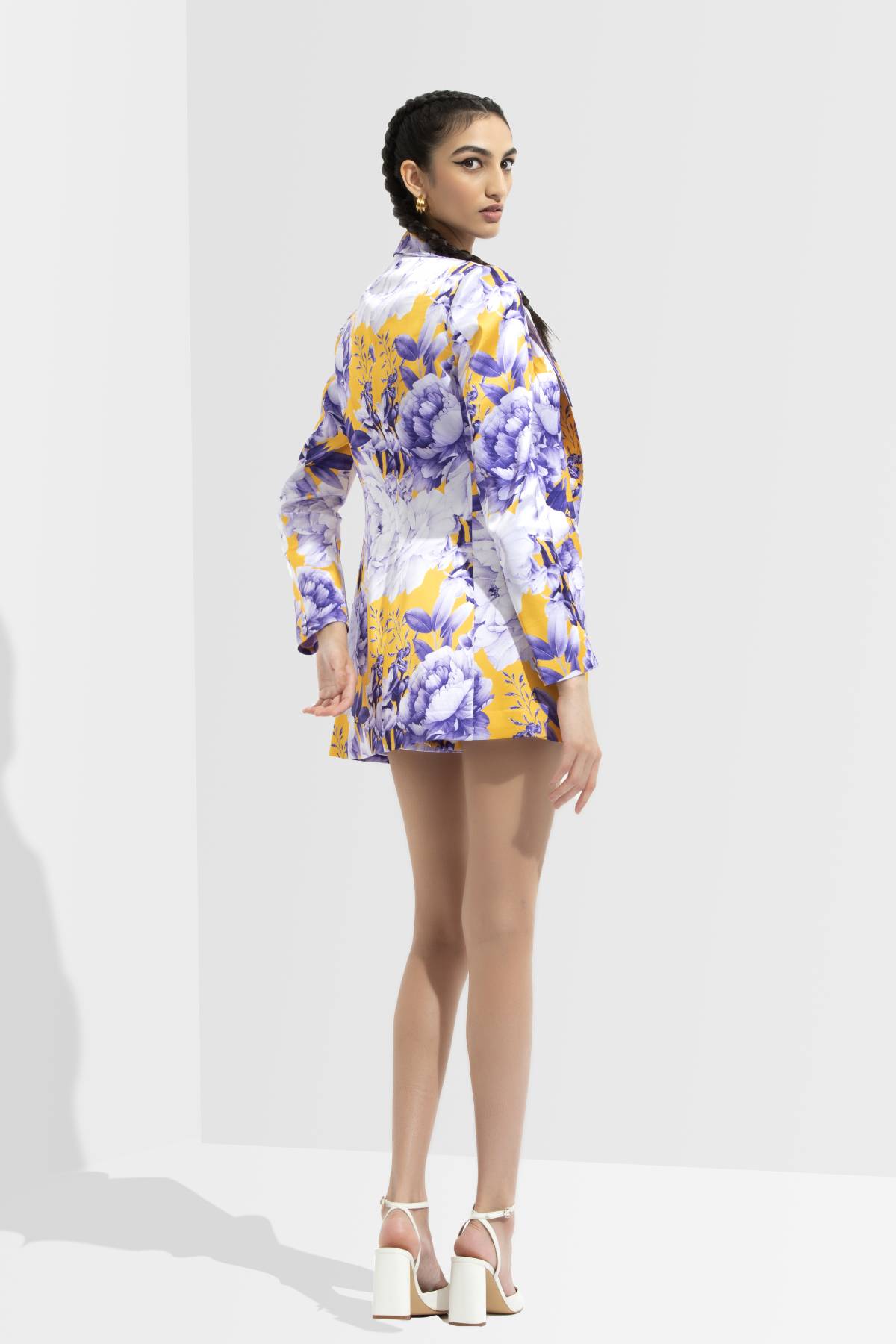 Printed Jacket-Shorts Set