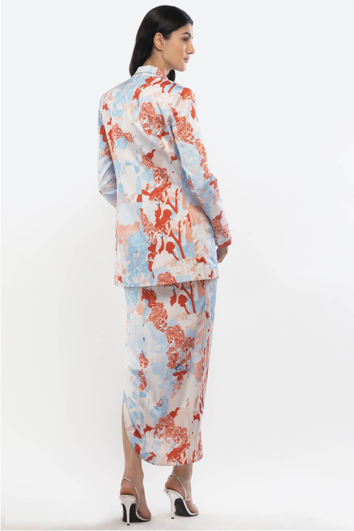 Printed Jacket & Skirt Set