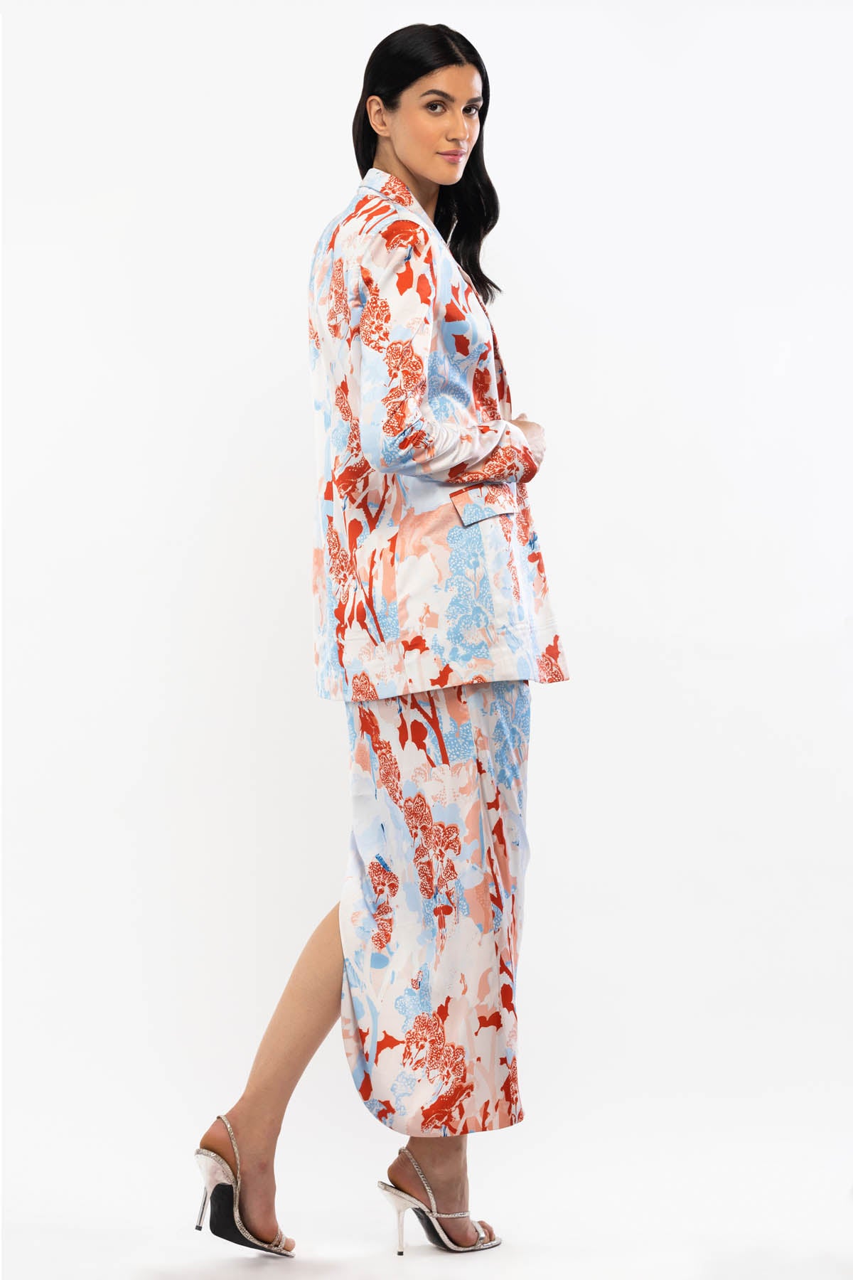 Printed Jacket & Skirt Set