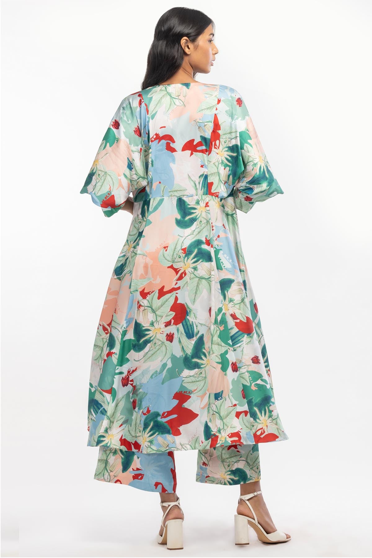 Printed Kimono Jacket Set