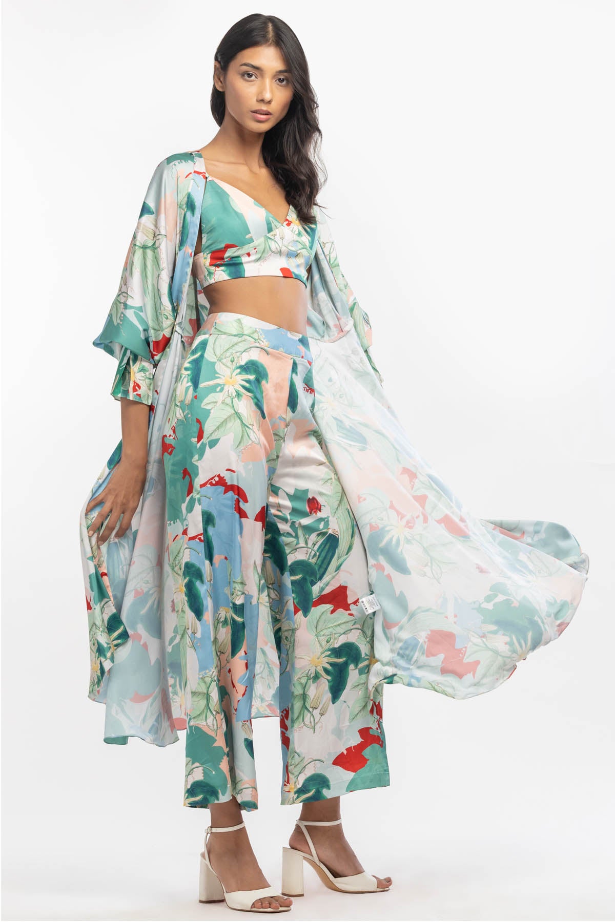 Printed Kimono Jacket Set