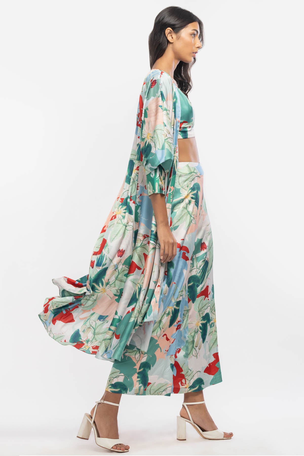 Printed Kimono Jacket Set