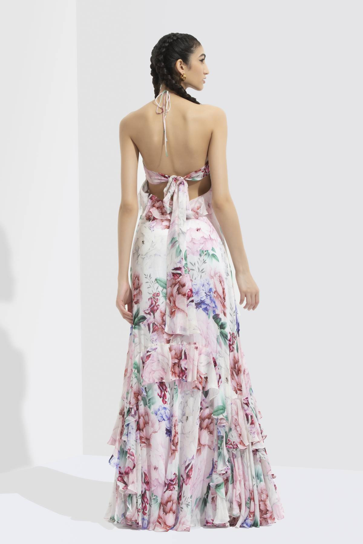 Multicolor Chiffon Print Dress