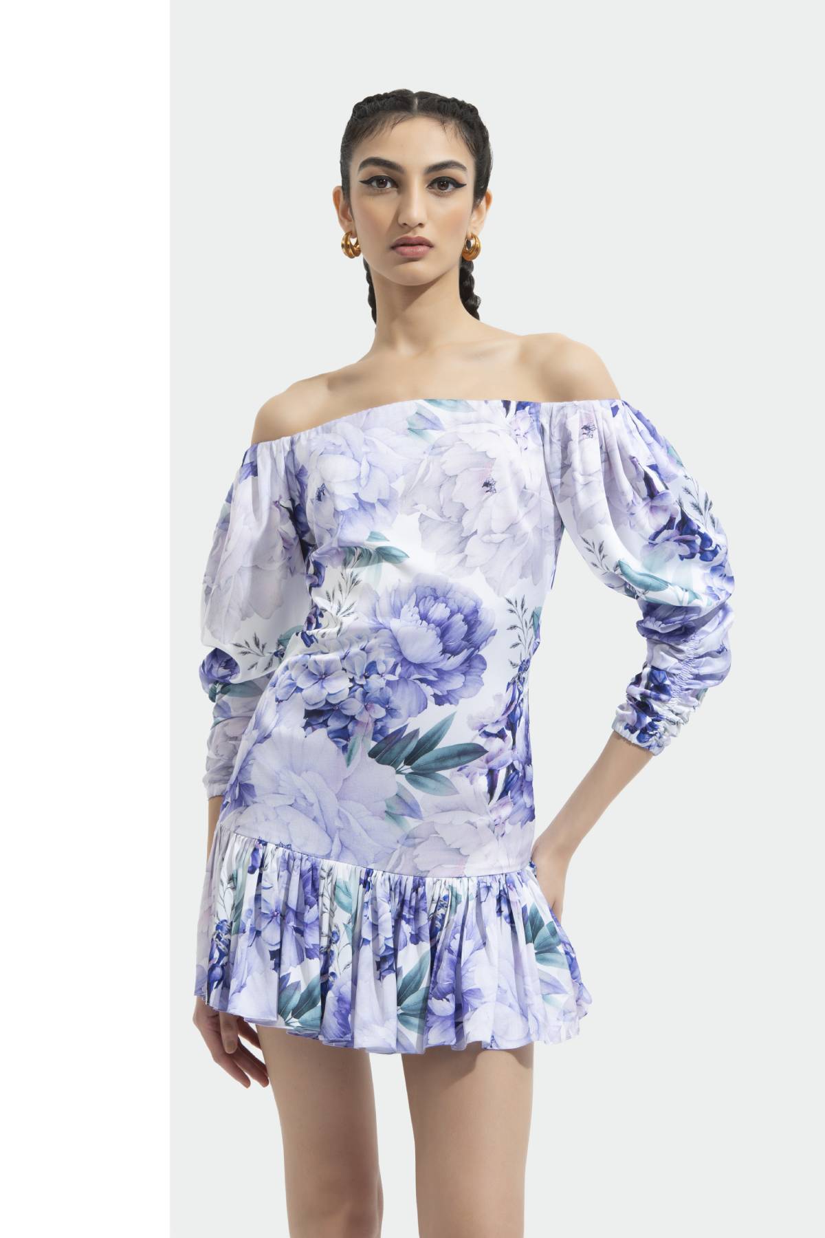 Printed Off Shoulder Dress