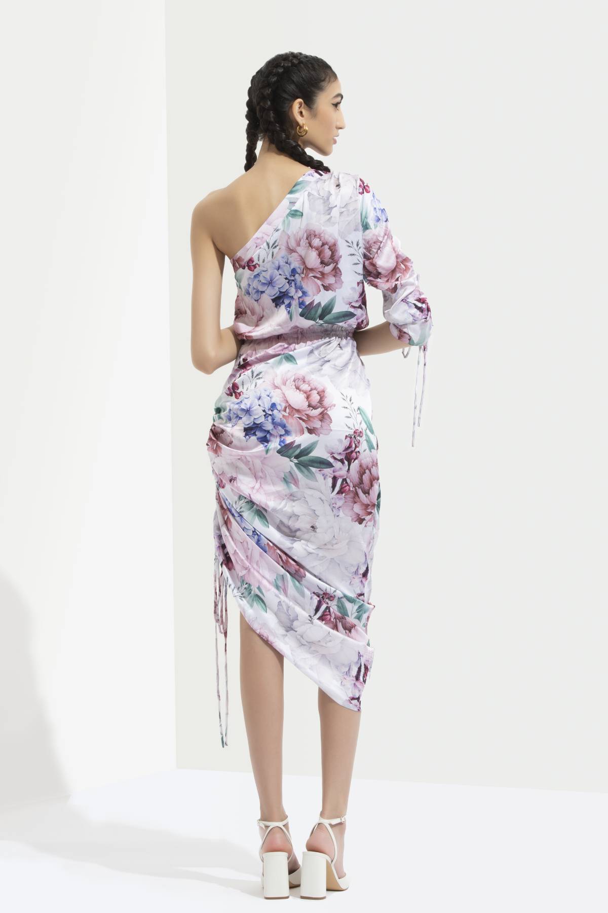 Printed Ruched Dress