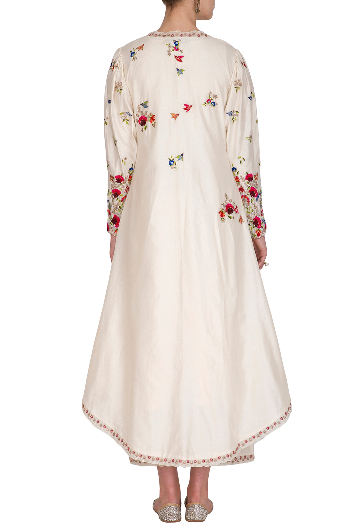 Ivory Thread Long Jacket Set