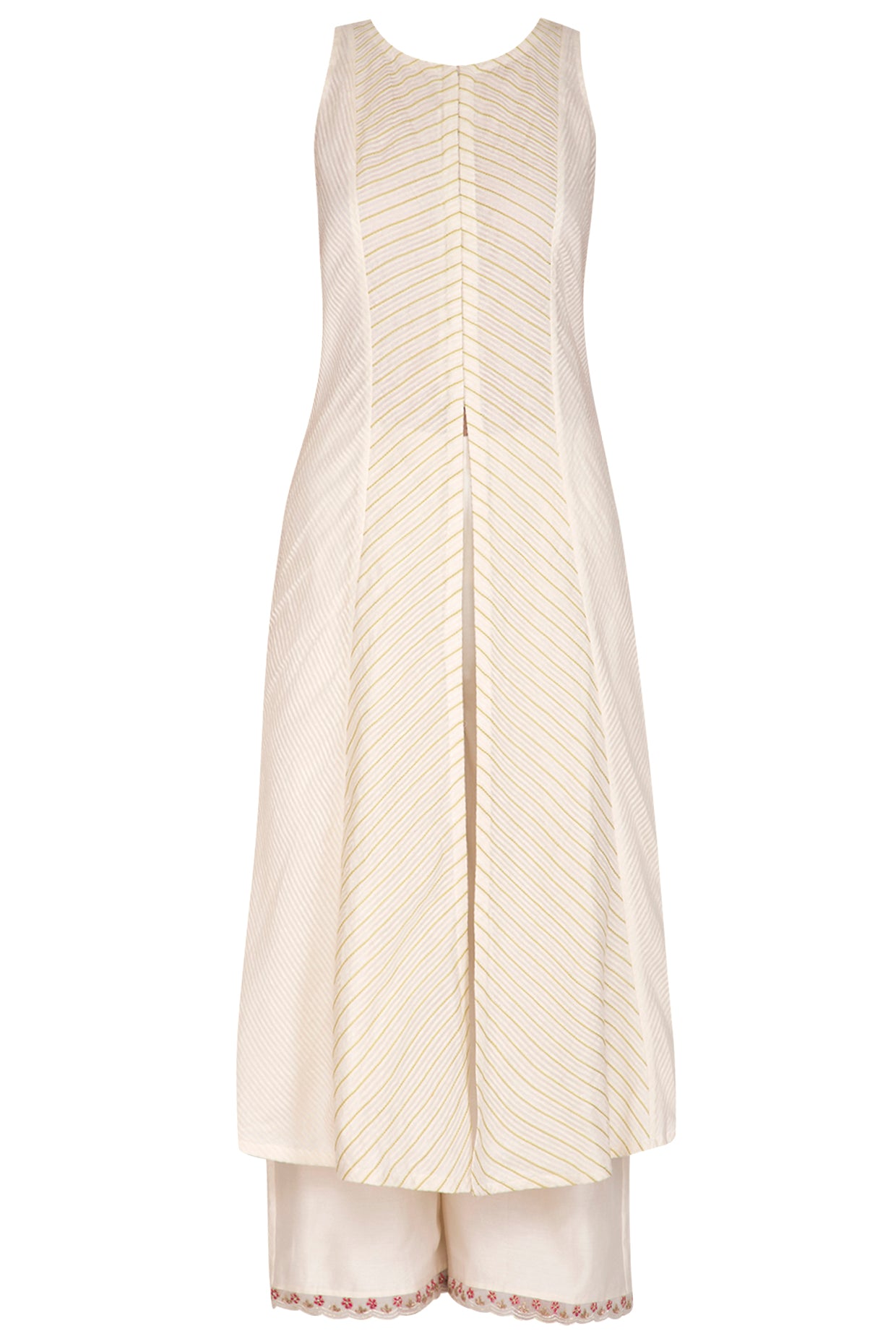 Ivory Thread Long Jacket Set