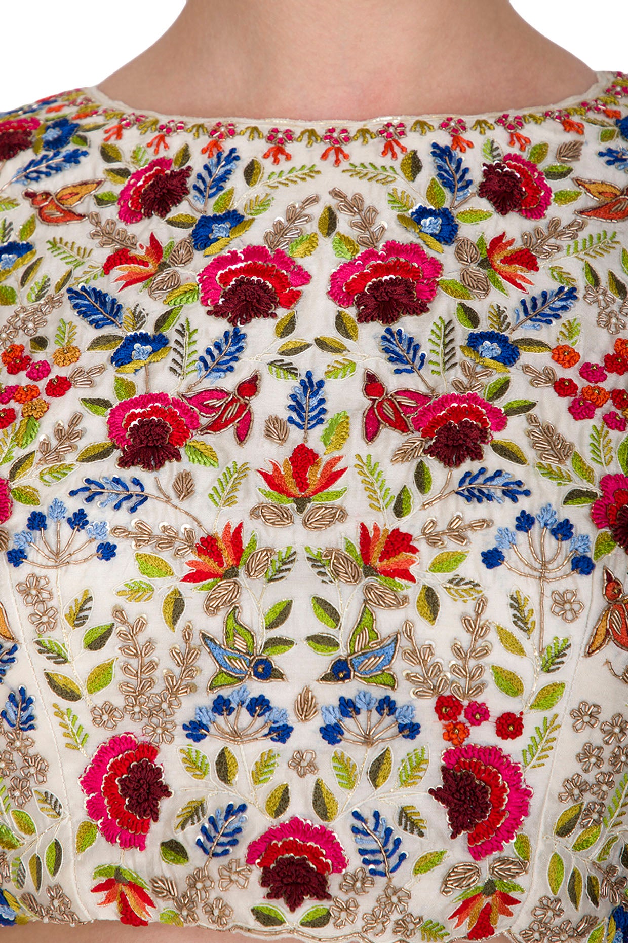 Crinkled Ivory Lehenga Set