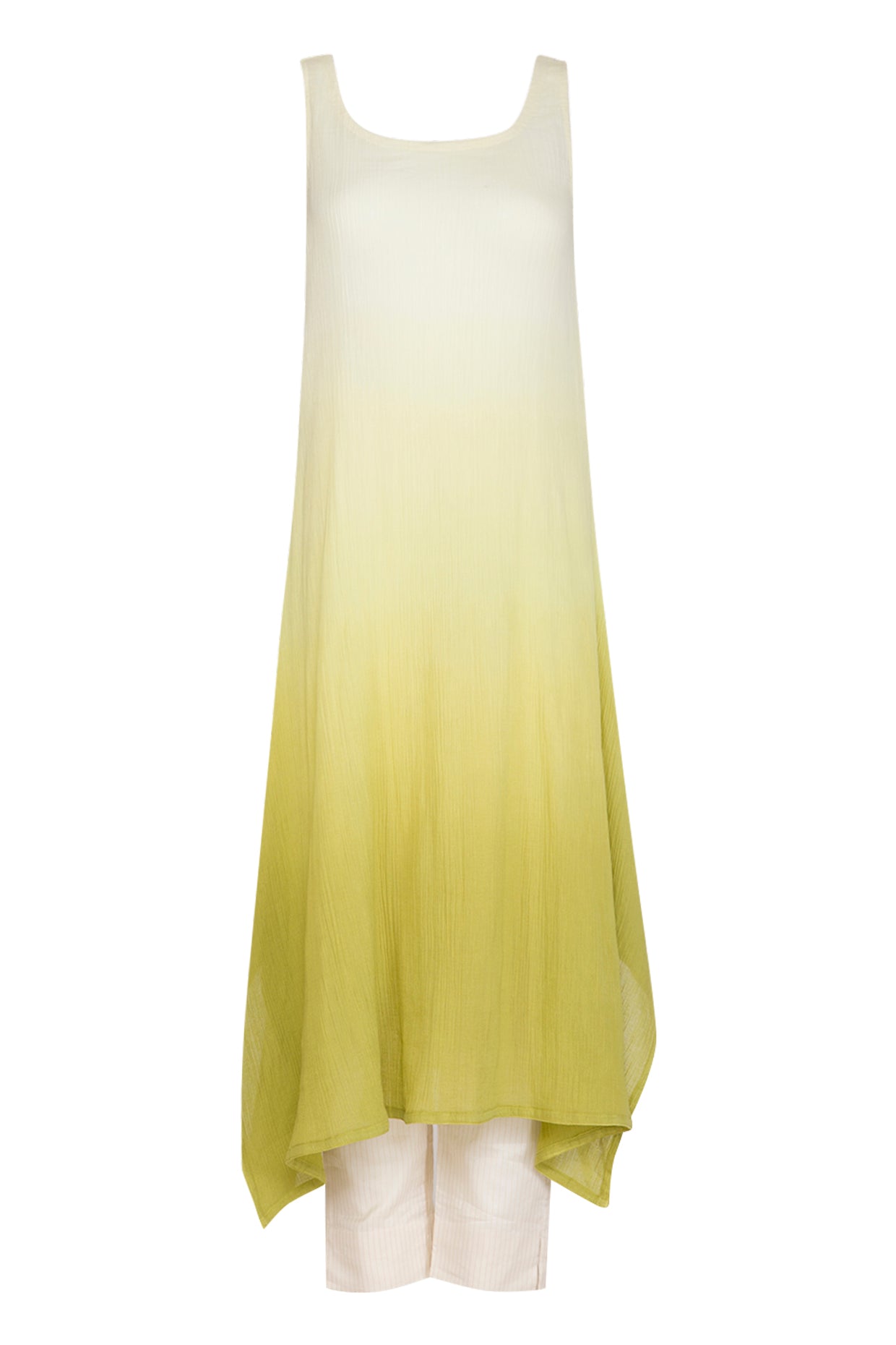 Ivory Stripes Cotton Palazzo Set