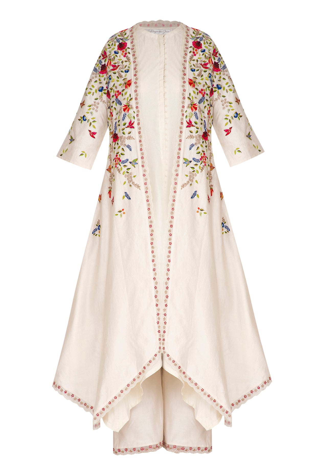 Ivory Thread Work Jacket Set