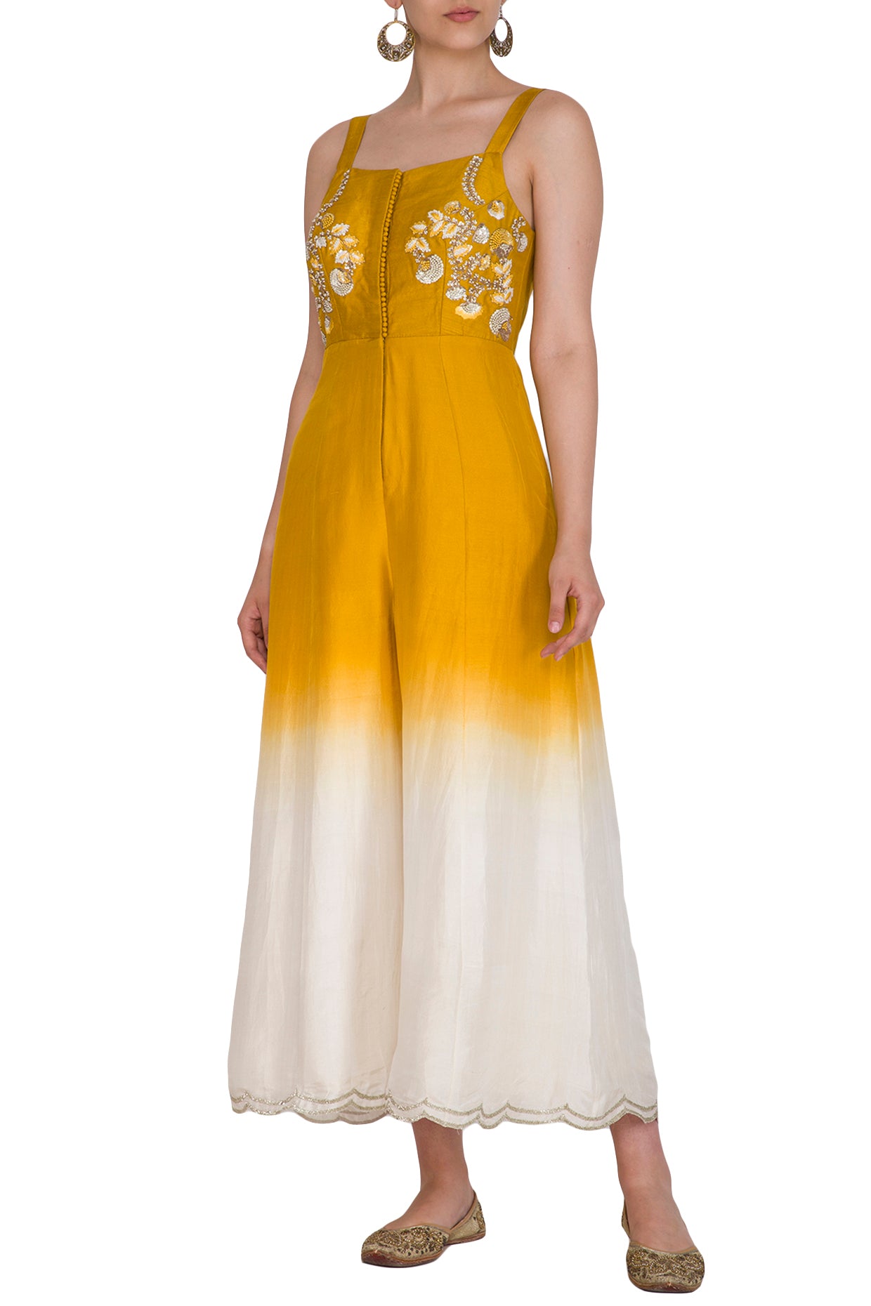 Yellow Ombre Dyed Jumpsuit