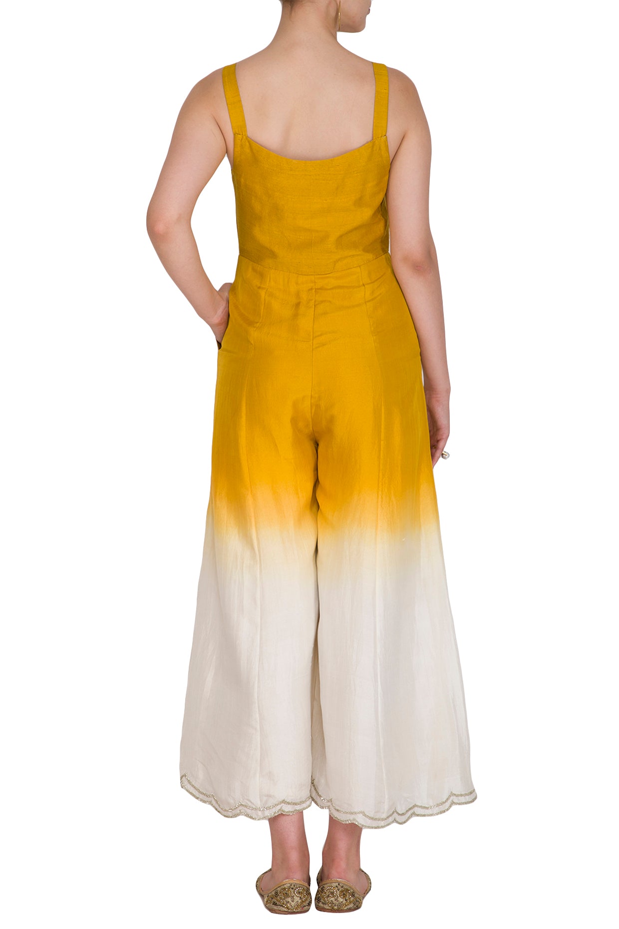 Yellow Ombre Dyed Jumpsuit