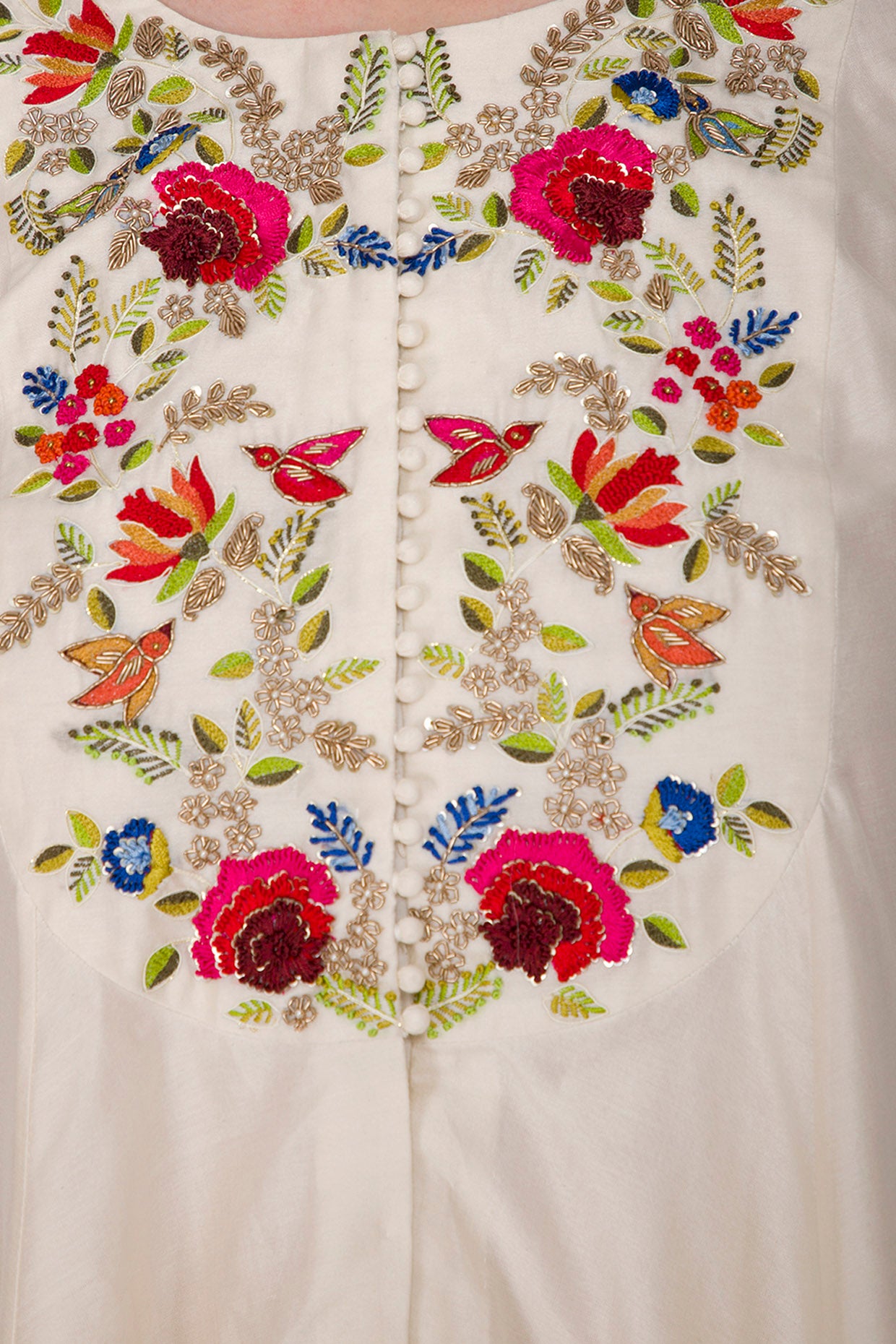 Ivory Chanderi Kurta & Pants