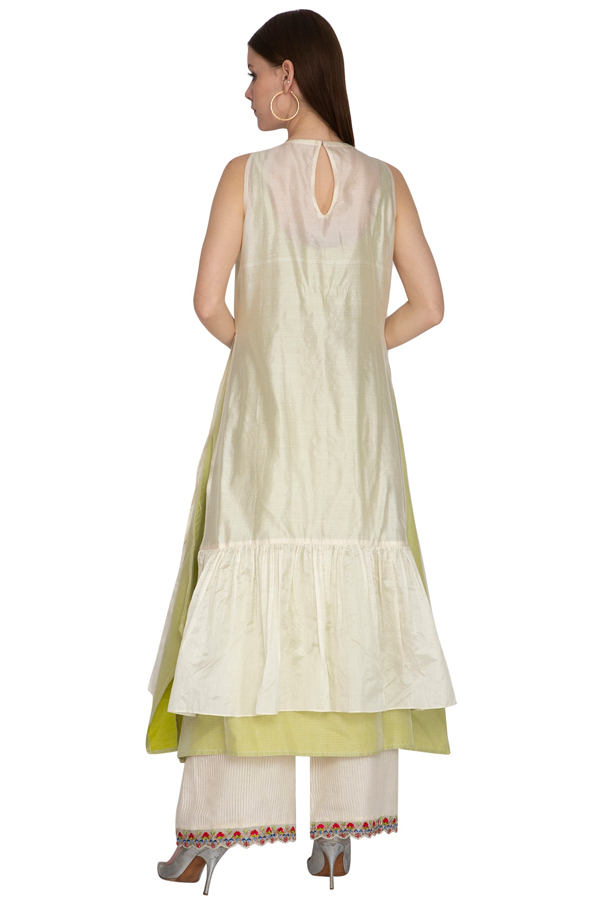 Ivory Thread Work Kurta Set