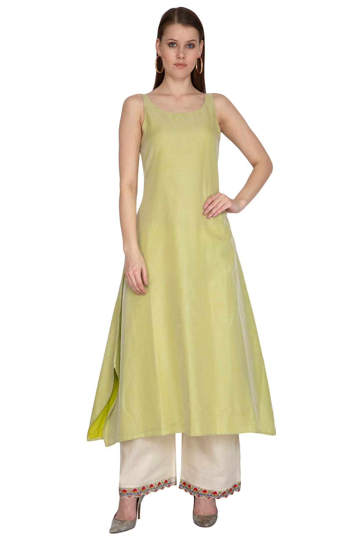 Ivory Thread Work Kurta Set