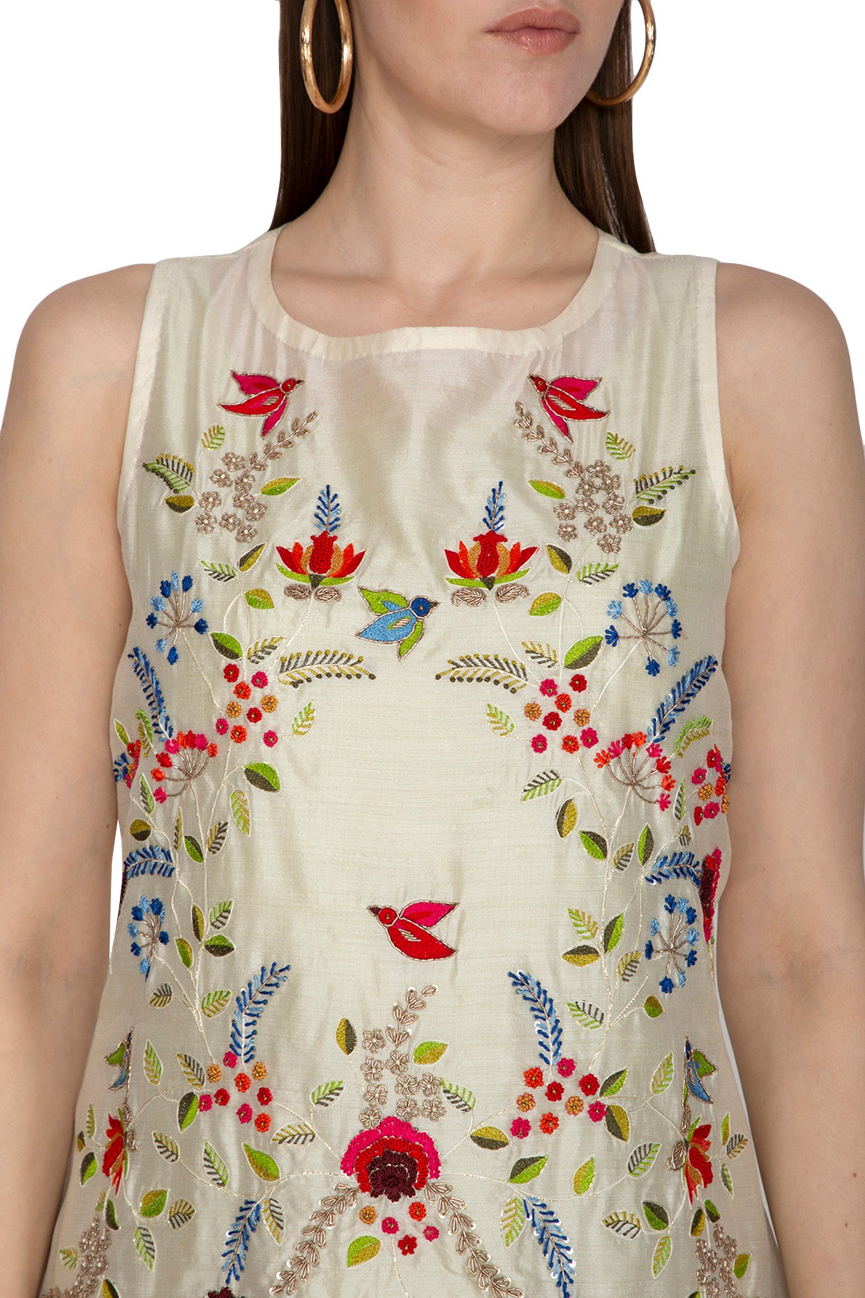 Ivory Thread Work Kurta Set