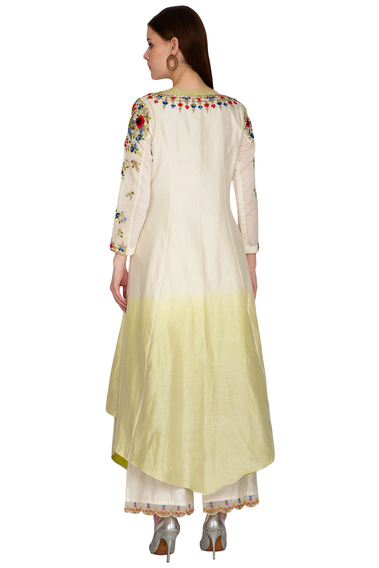 Ombre Asymmetrical Kurta Set
