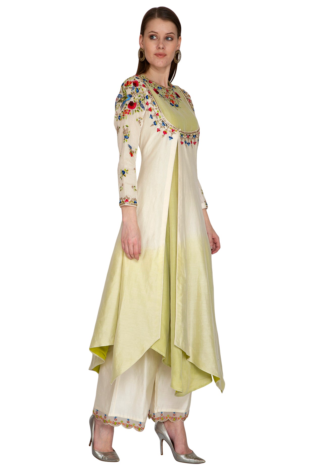 Ombre Asymmetrical Kurta Set