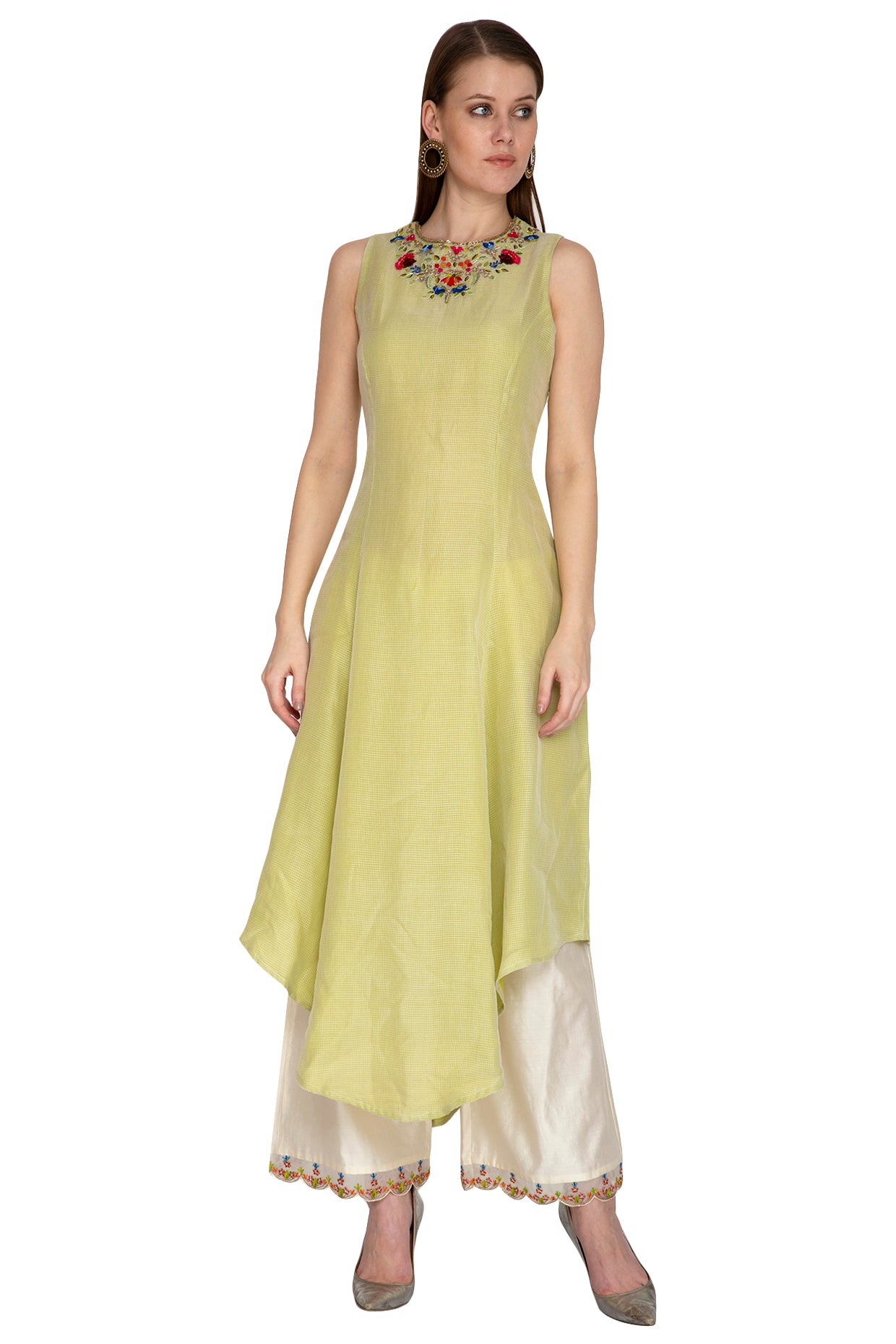 Ombre Asymmetrical Kurta Set