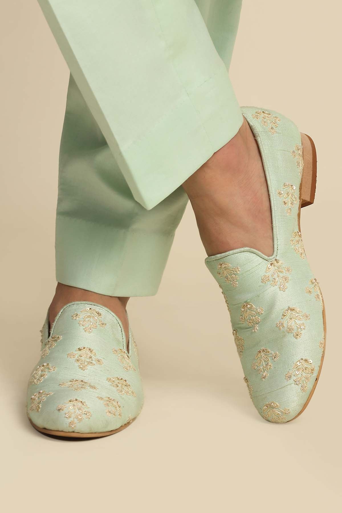 Raw Silk Anchor Sherwani Set