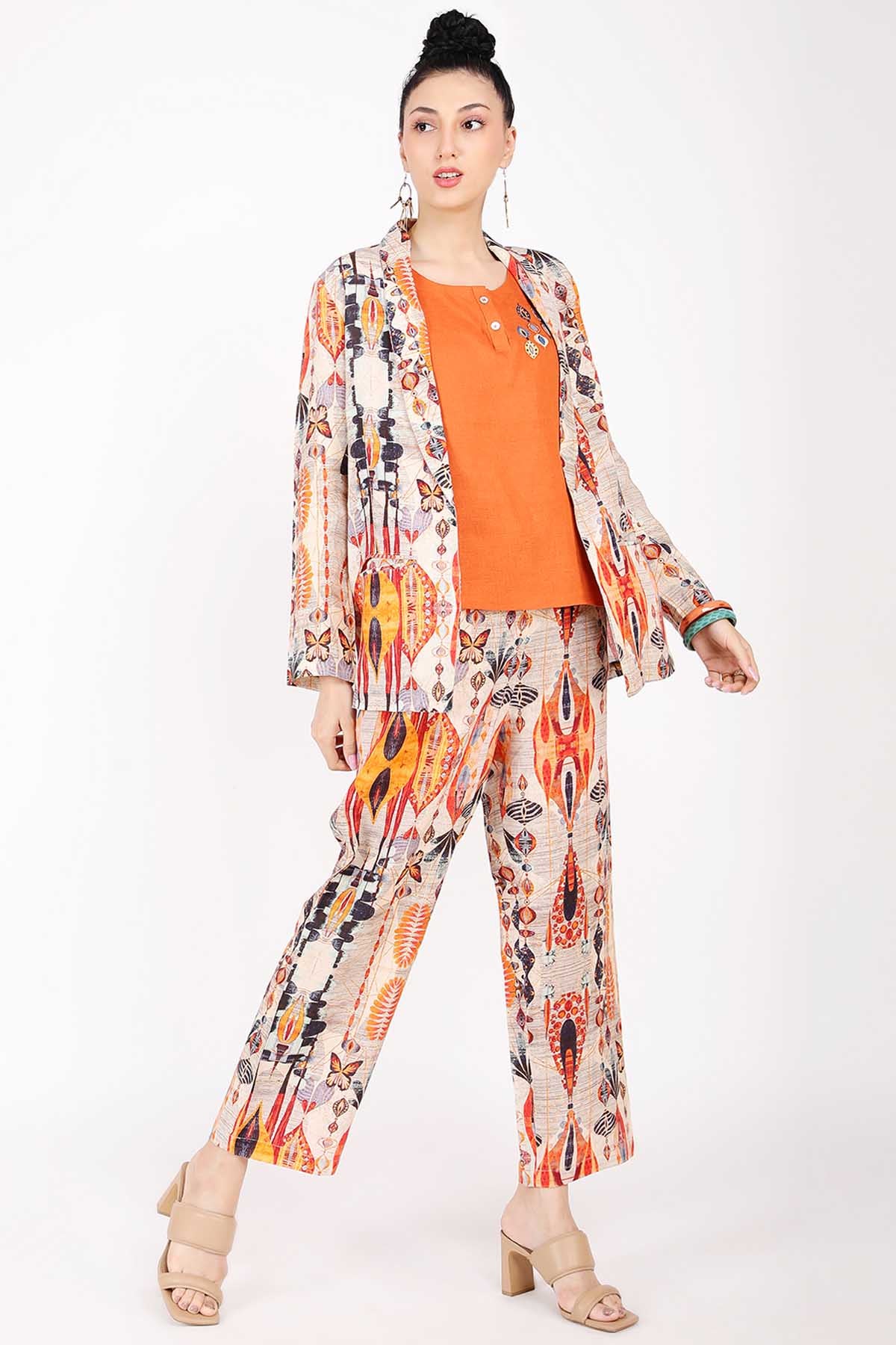 Rio Printed Linen Blazer