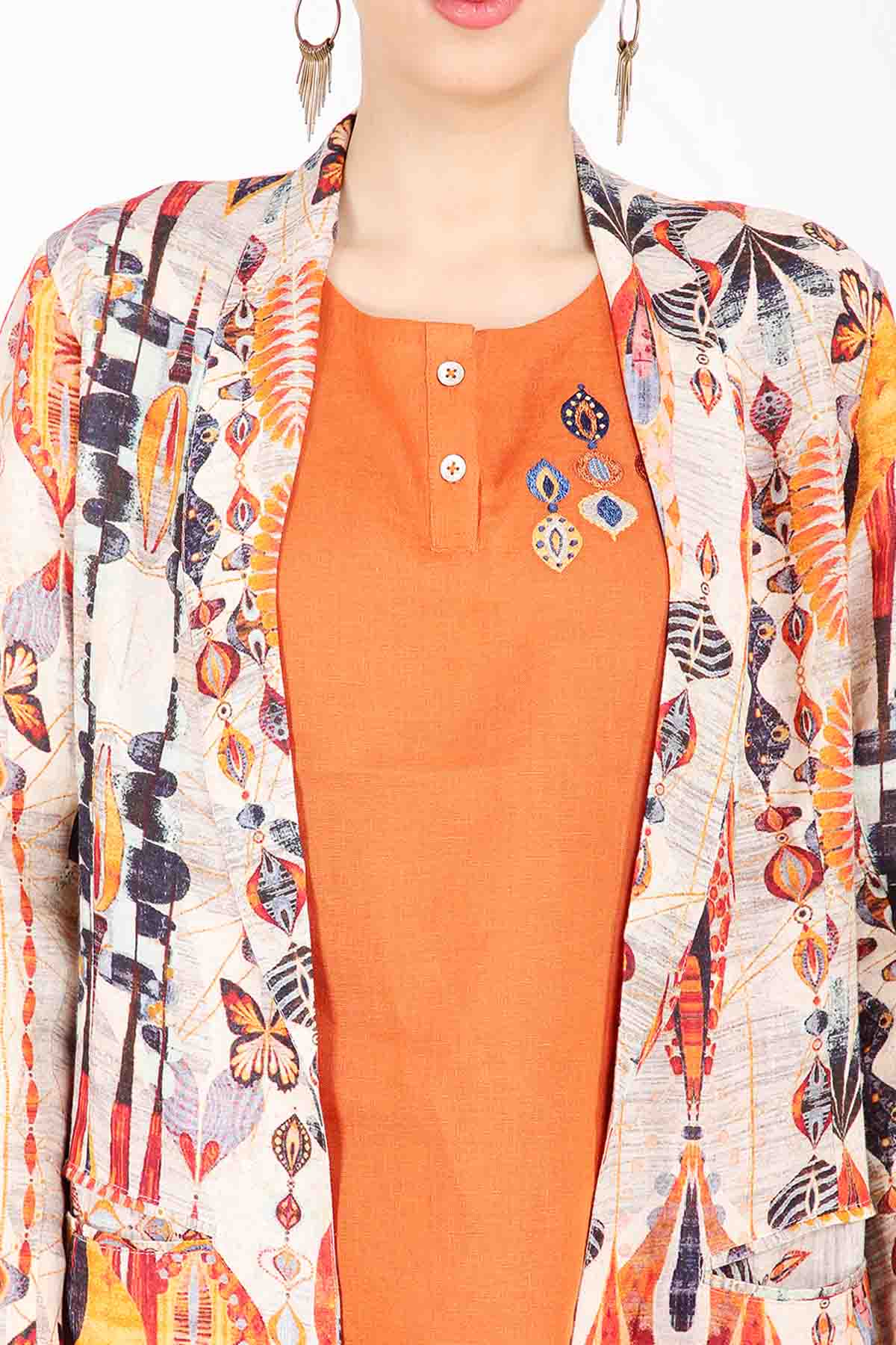 Rio Printed Linen Blazer