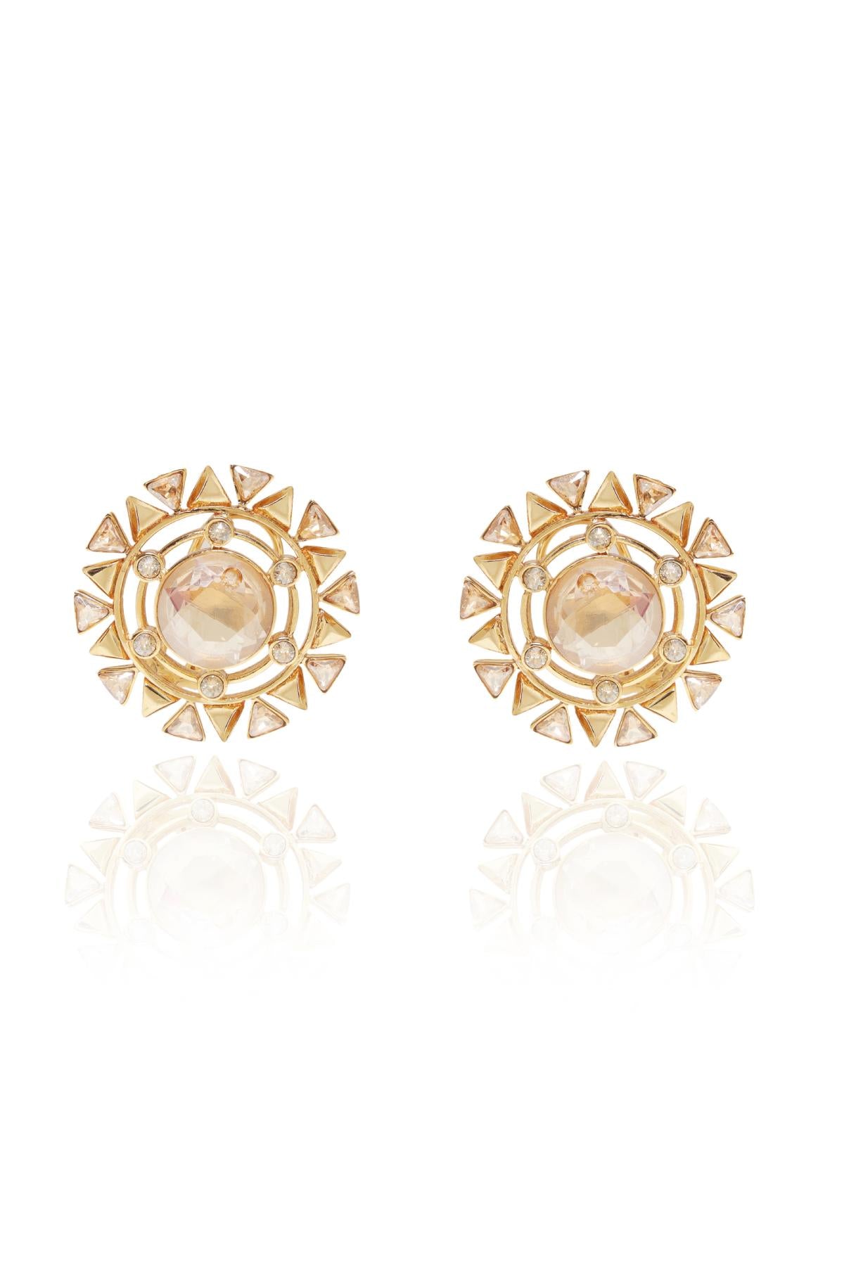 Buy Round Swarovski Ear Studs For Women Online at ScrollnShops