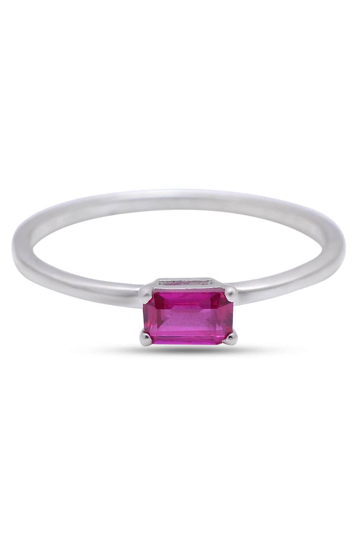 Ruby Birthstone Baguette Ring