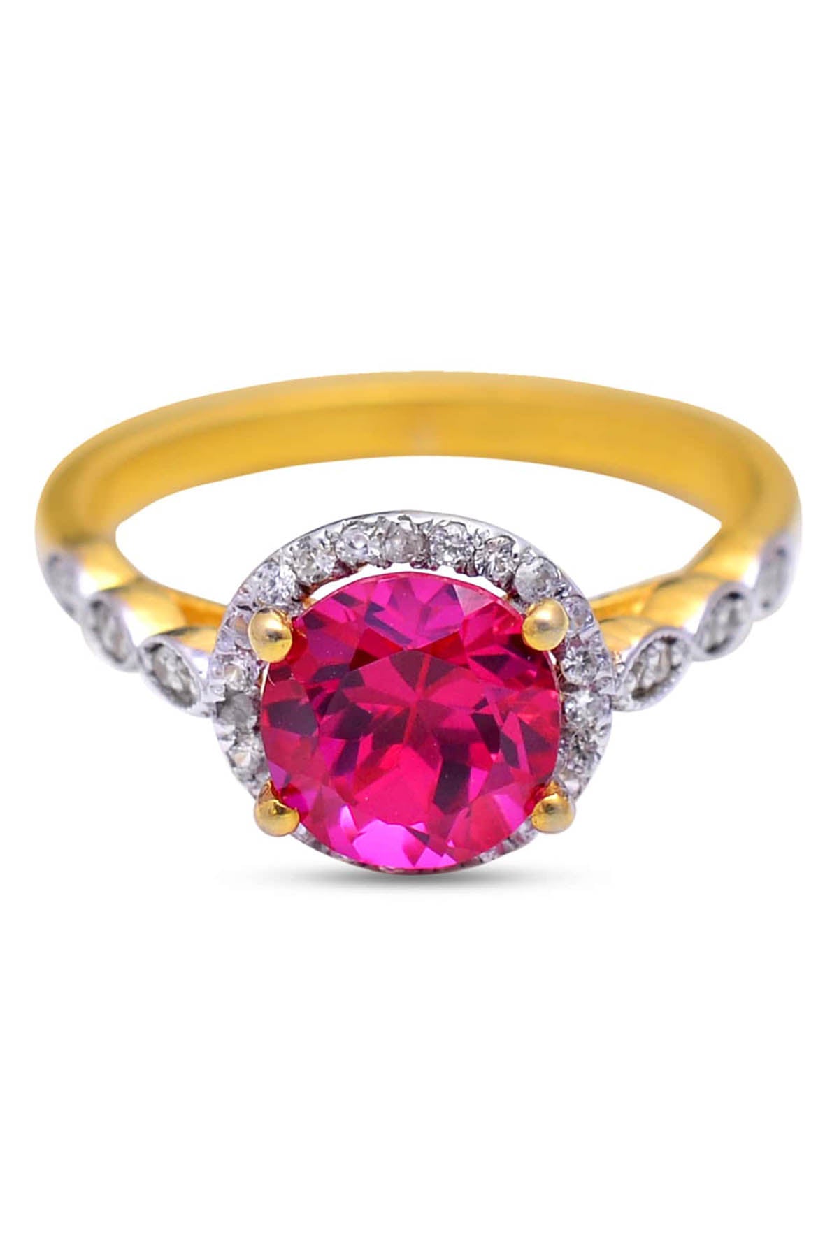 Ruby Halo Studded Ring