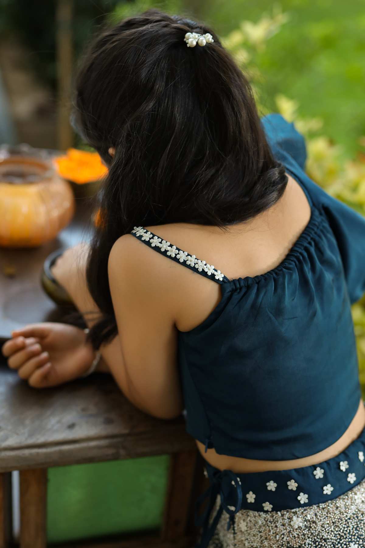 Ruffled Top & Skirt Set