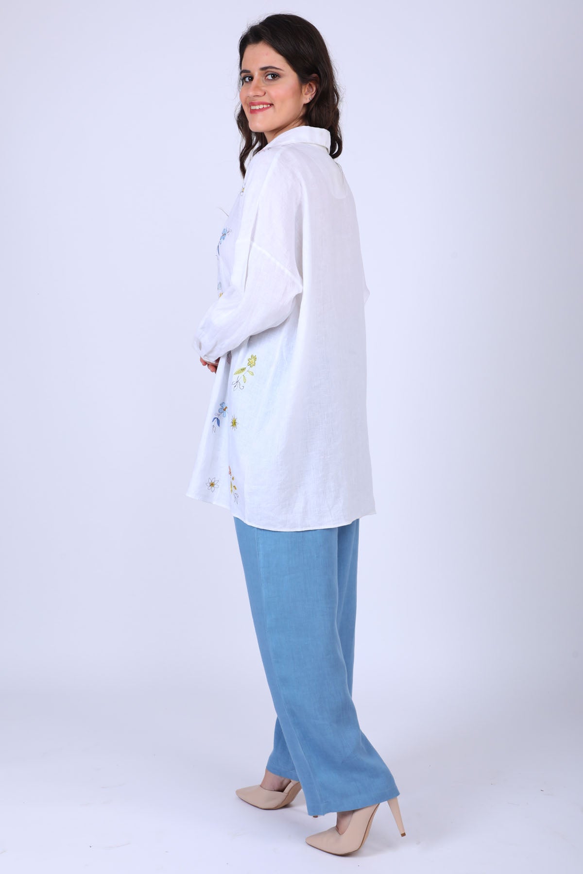 Scatter Flower Oversized Shirt
