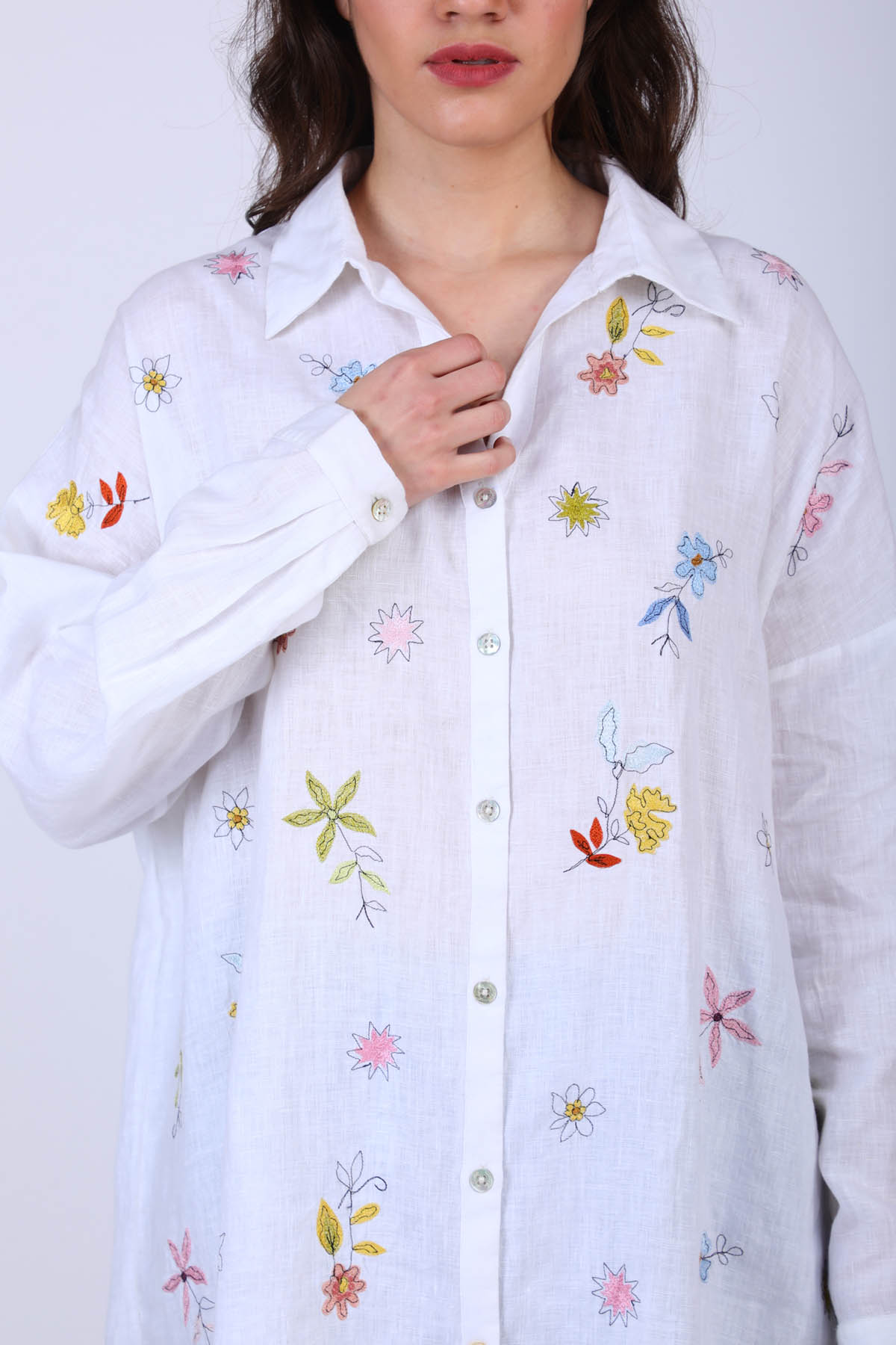 Scatter Flower Oversized Shirt