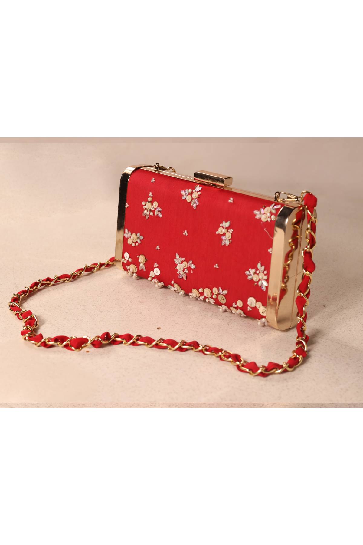 Sequin Embroidered Clutch