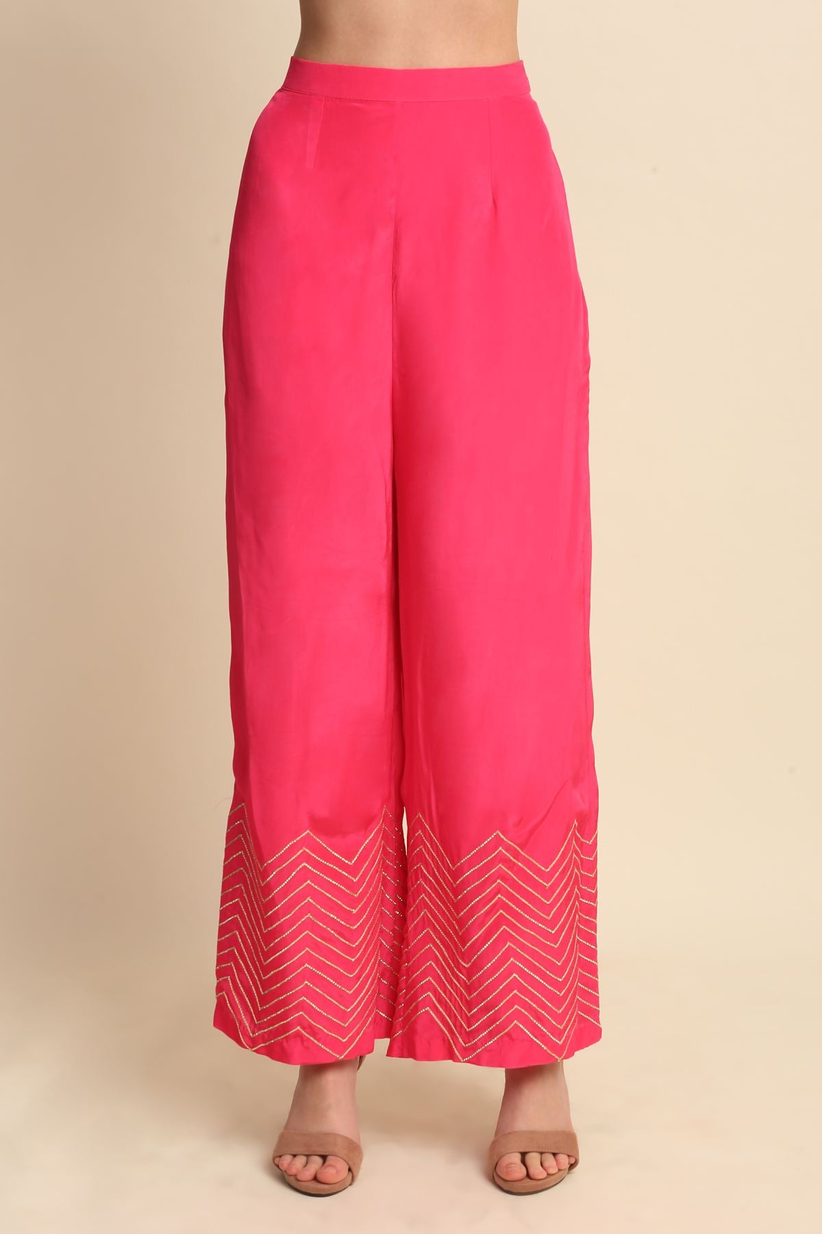 Fuchsia Front Open Kurta Set